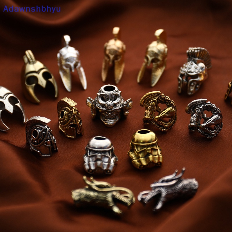 Adhyu Helm Alloy Rope Beads Vintage Beads Senter Lanyard Paracord Bead ID