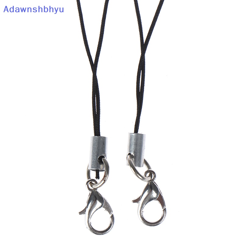 Adhyu 10Pcs Lanyard Gantungan Kunci Untuk USB flash drive strap string black ID