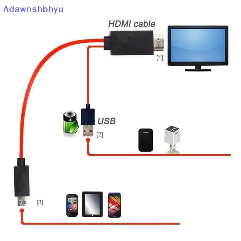 Adhyu Adapter Kabel TV Micro USB To HDMI 1080P HD Untuk Hp Android Samsung ID