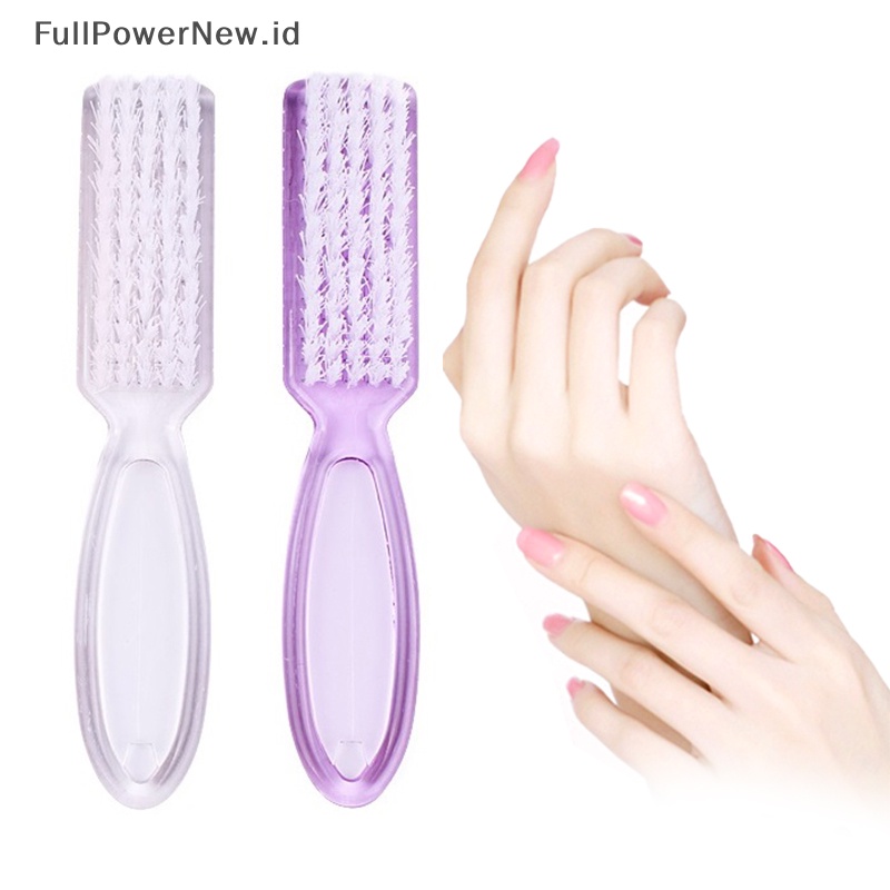 Power Sikat Pembersih Debu Kuku Gagang Plastik Manicure Pedicure File Tool ID