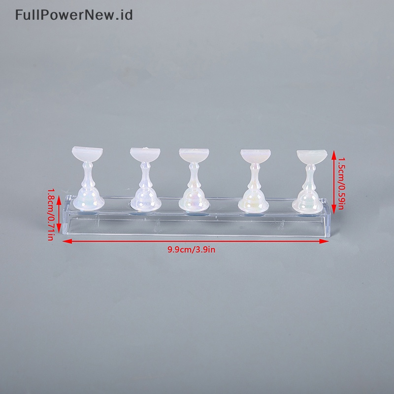Power Fake Nail Art Tips Latihan Display Stand Holder Akrilik Alat Salon Magnet ID