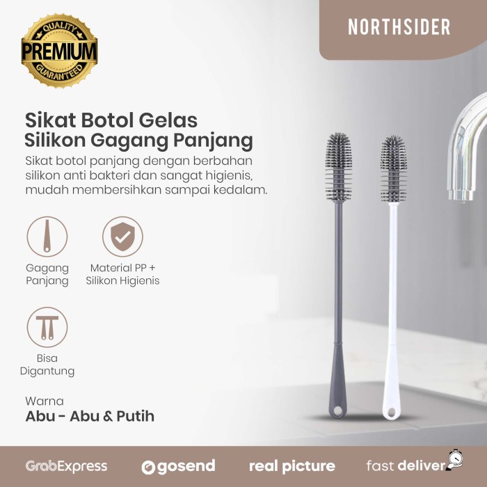 SIKAT BOTOL GELAS SILIKON GAGANG PANJANG / SIKAT BOTOL SILIKON / SIKAT GAGANG PANJANG