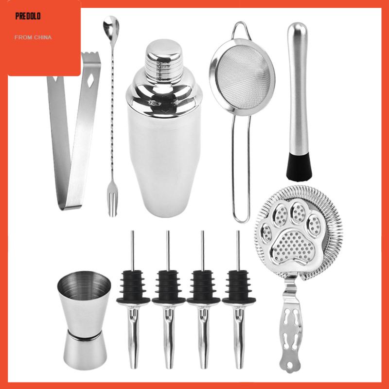 [Predolo] Cocktail Shaker Kits Cocktail Making Set Untuk Minuman Travelling Bar Aksesoris