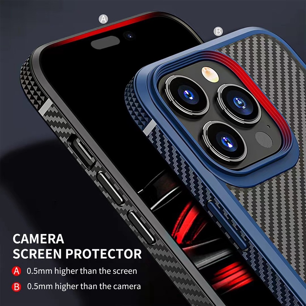 New Frosting Carbon Fiber for iPhone 14 Case iPhone X XR XS MAX 11 12 13 14 Pro MAX Drop Protection Case