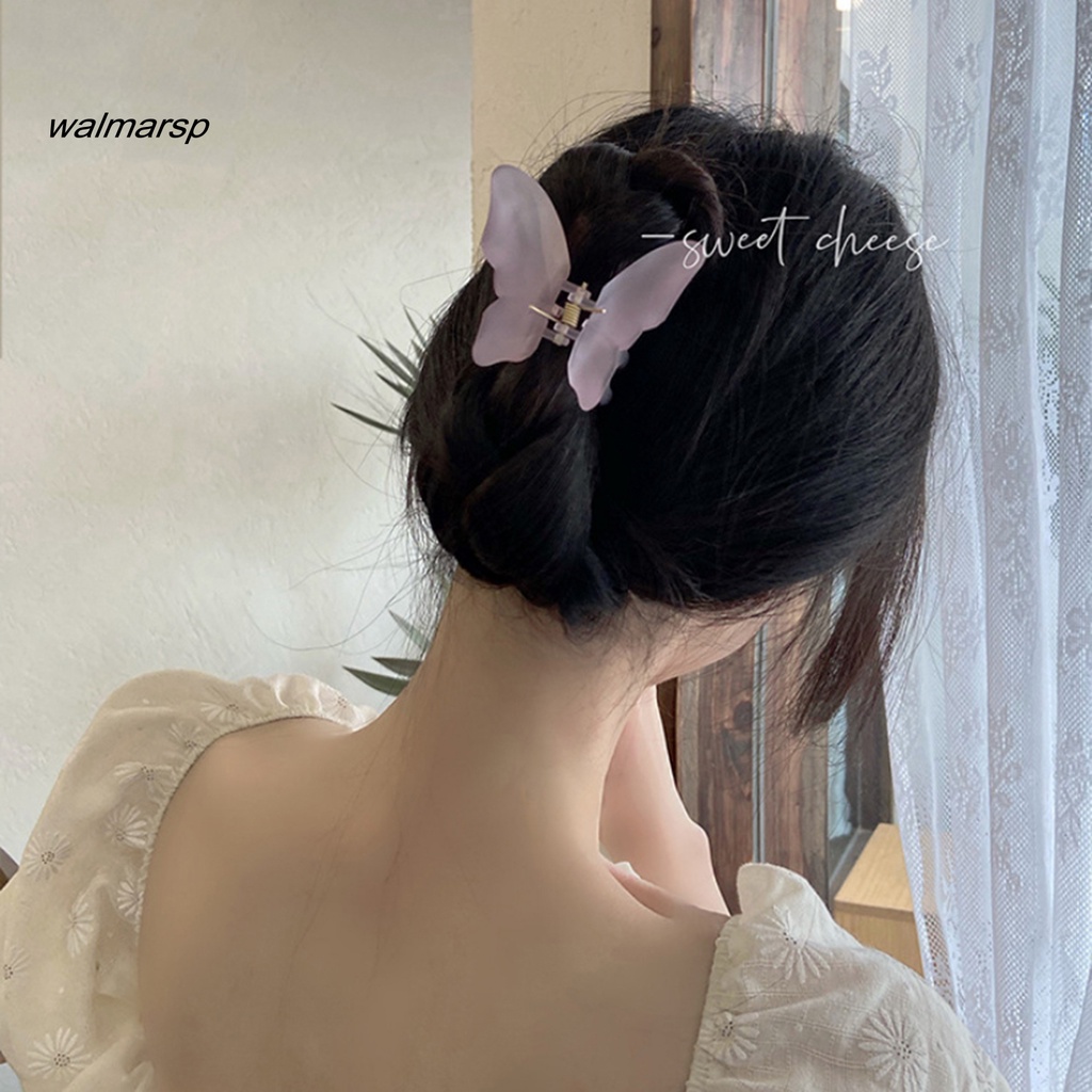 Ws Fashion Hair Claw Elegan Gigi Silang Desain Bentuk Kupu-Kupu Klip Rambut Aksesoris Rambut