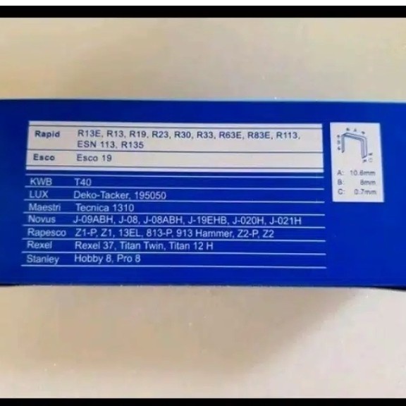 isi Refill Stapler Steples Tembak 8 mm 13/8 Benz 5000 pcs ORIGINAL