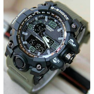 PROMO!!! WBS JAM TANGAN PRIA G-SHOCK DUALTIME GWG-1000 TALI HIJAU #GK002 # GSHOCK JAM TANGAN MURAH