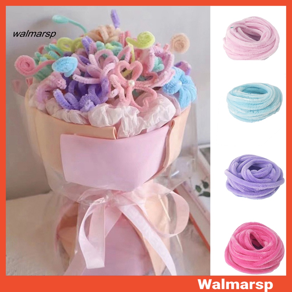 Walmarsp 1roll Stik Twist Soft Touch Super Padat Mewah Handmade Berbagai Bentuk DIY Berbulu Tidak Menyusut Bunga Model Miniatur Bahan Kerajinan