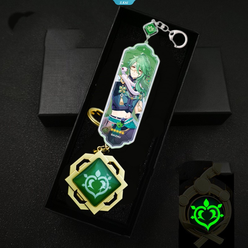 Anime Long Bar Charm Keychain Genshin Impact Vision Element Mata Tuhan Untuk Gantungan Kunci Mobil Aksesoris Wanita Lucu Tas Liontin Key Ring Hadiah [ZK]