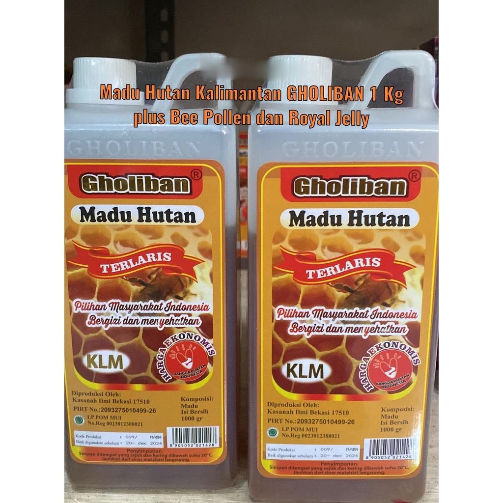 

( BISA COD ) Madu Hutan Gholiban 1kg Madu Kalimantan Mengandung Beepollen Royal Jelly ASLI