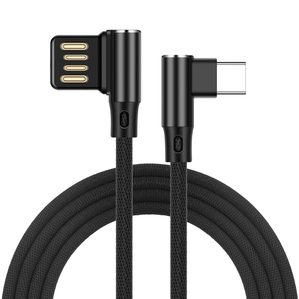 Usb Tipe C 90derajat L Type-C 3.1 Kabel Data Charger Usb-C USBC TypeC 2.1A 2A Pengisian Cepat Kabel Usb C Untuk Samsung