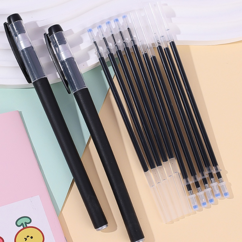 0.5 /0.35mm Karbon Tinta Hitam Frosted Pena Netral/Bisnis Tanda Tangan Pulpen Jarum/Bullet Tip Netral Pen Perlengkapan Alat Tulis Ujian Mahasiswa Kantor