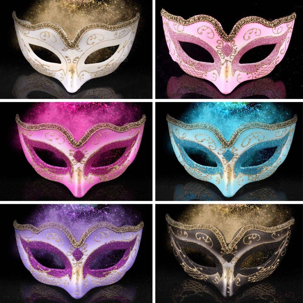 Needway Halloween Topeng Karnaval Pesta Kostum Party Supplies Masquerade Mask Dekorasi Prop Mata Plastik Setengah Wajah Makeup Props Masker Untuk Gaun Karnaval