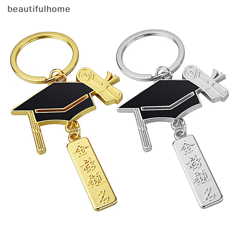 {Cantikhome} Gantungan Kunci Hadiah Wisuda Souvenir Wisuda Topi Sarjana Class Badge Keychain.