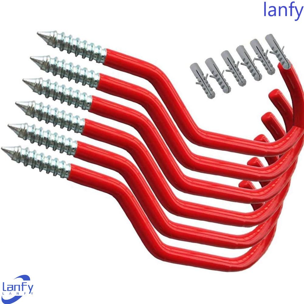 Lanfy Kait Sepeda Merah Garasi Bracket Jalan Heavy Duty Dinding Tempel Rak Bersepeda