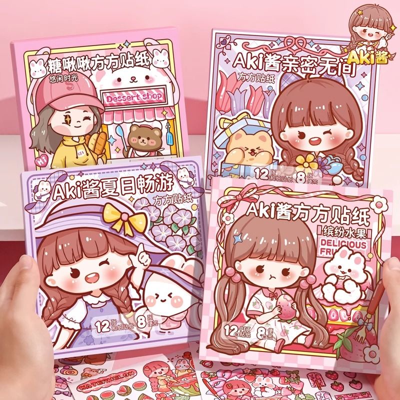 Set Stiker Lucu Stiker Hias Kartun Untuk Alat Tulis Stiker Akun Tangan Scrapbook Diary Journey DIY