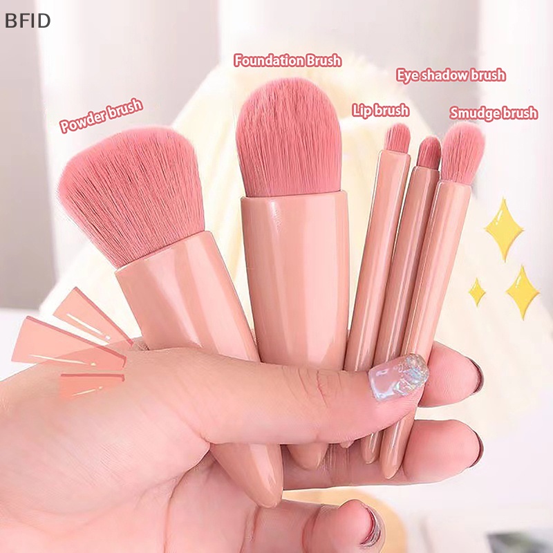 [BFID] Kuas Kabuki Makeup Mini Set Mirror Soft Foundation Bedak Eyeshadow Brush Kit [ID]