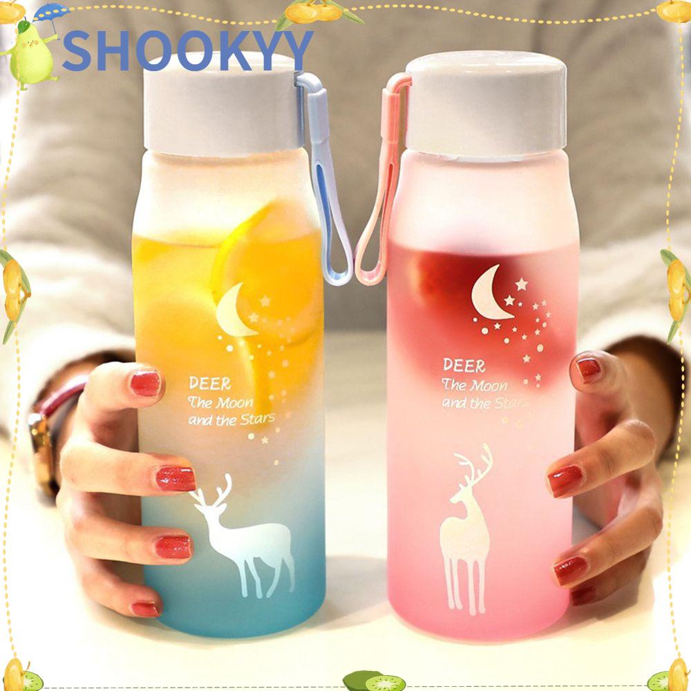 Chookyy 560ml Botol Air Minum Plastik Portable Travel Anti Bocor Fitness Olahraga Outdoor