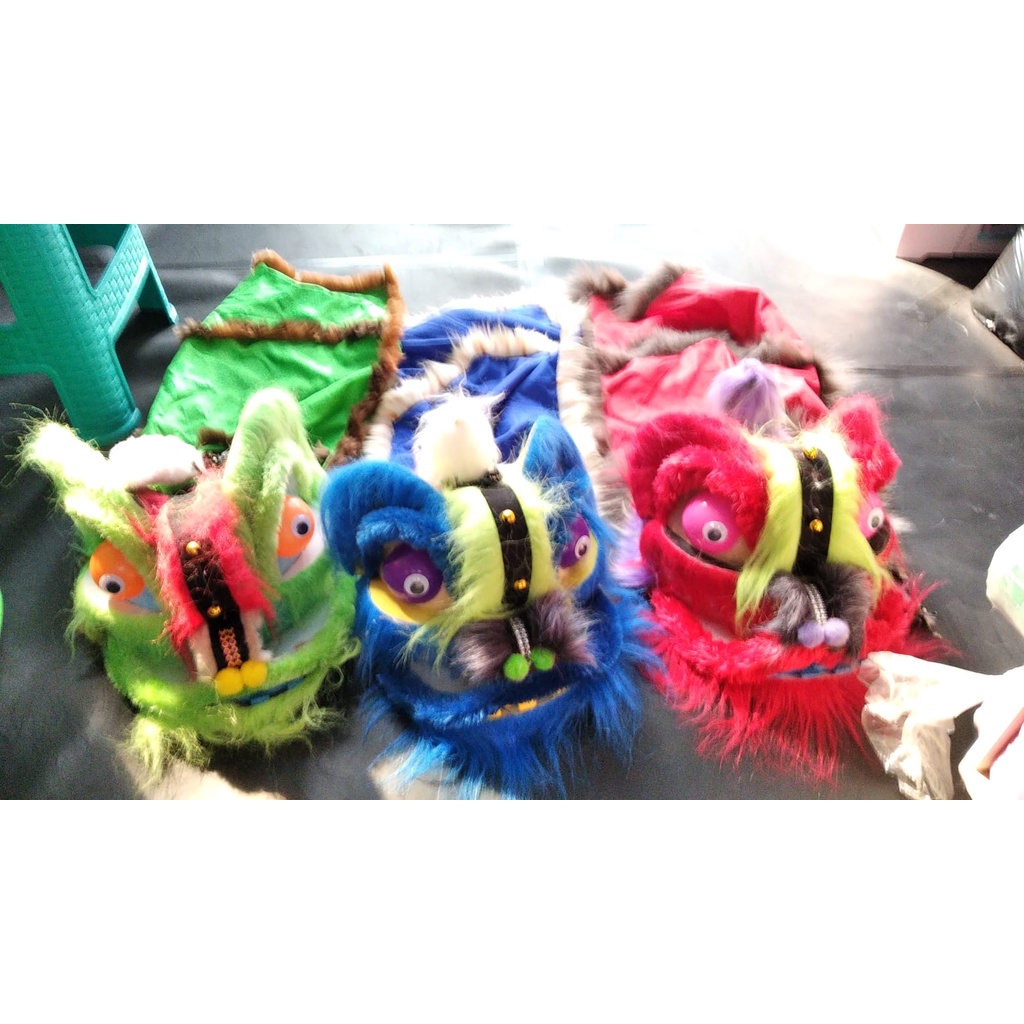 BISA COD Barongsai Anak / Mata Bola LED / Mainan anak kepala barongsai mata kedip nyala / Barongsai 