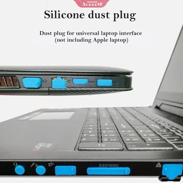 16pcs Colokan Port Colokan Debu Untuk Laptop Melindungi Port Ultrabook Dari Kotoran Debu Silikon Dustproof Anti Dust Plug Cover Stopper [ZXL]