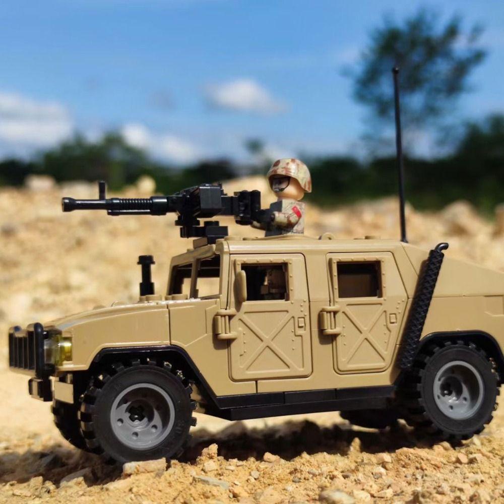 Needway Blok Bangunan Kendaraan Dekorasi Rumah Dekorasi Desktop Yang Dapat Dilepas Action Figure Mainan Hitam Hijau Army SWAT Tentara Angka Untuk Mainan Edukasi