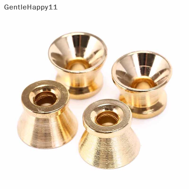 Gentlehappy 4pcs Tombol Tali Gitar bass screw lock pins Pasak pads strap lock Tali Kunci id