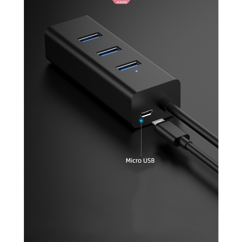 4-port USB Hub Mini USB Spliter Hub Adapter Black High Speed Hub USB 2.0 Adapter Untuk Aksesoris Komputer PC [ZXL]