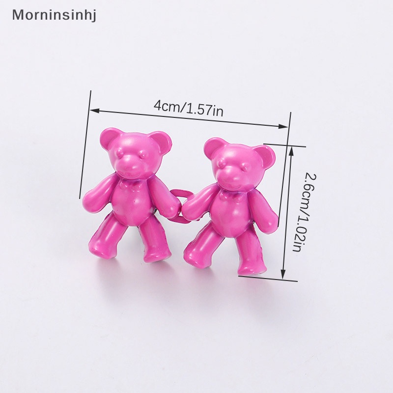 Mornin 1pasang Bear Shaped Adjustable Jean Tighten Button Waist Buckle Snap Celana Gesper Extender Pengganti Jeans Button Attachment Pins id