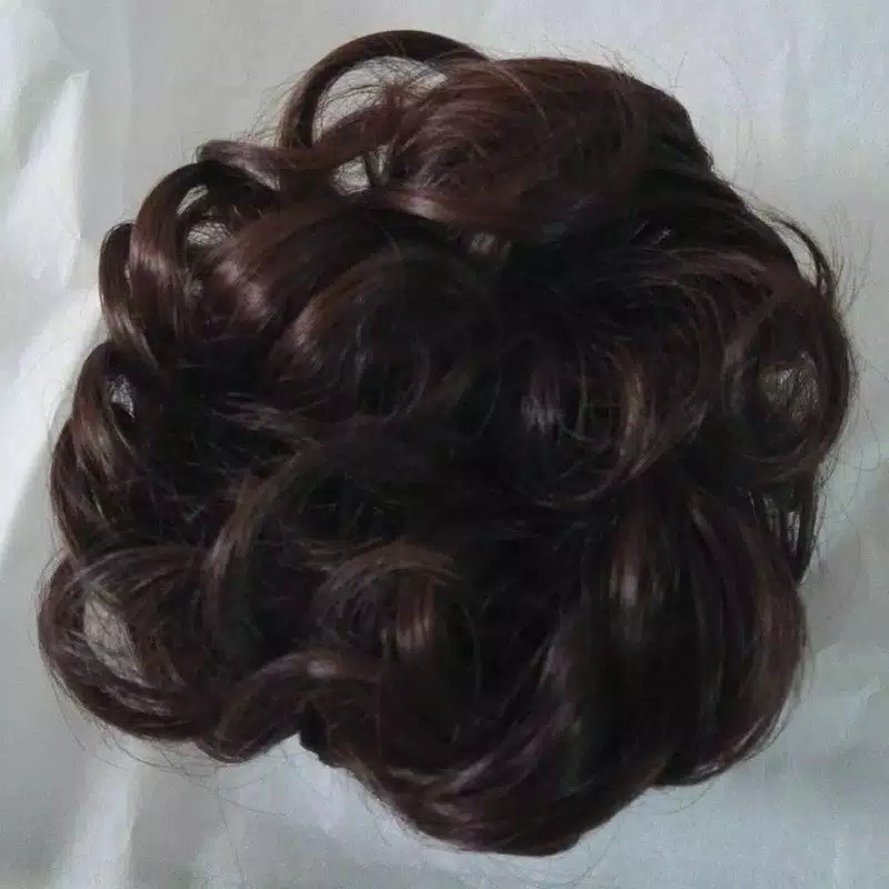 rambut palsu sanggul gelombang bentuk ikat rambut