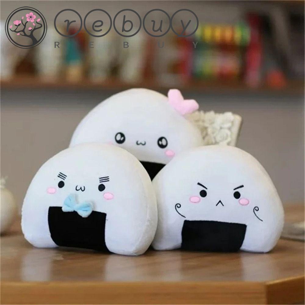 REBUY Rebuy Rice Ball Plush Toy Mainan Anak Lembut 20 /36 cm Elemen Kedua Mini Dumpling Plush Doll Sushi Plush Cushion