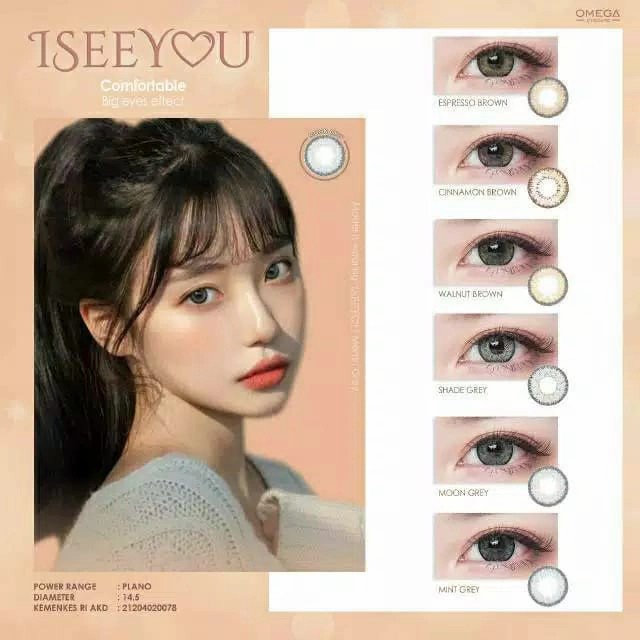 Softlens I See You by Omega normal,minus - Mint Grey, Minus