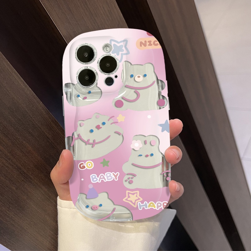 IPHONE Casing Transparan Kompatibel Untuk Iphone14 13 12 11 Pro Max XS X Xr8 +7 Plus Kucing Lucu Silikon Lembut Shockproof Casing Ponsel Cover Sel Precticer