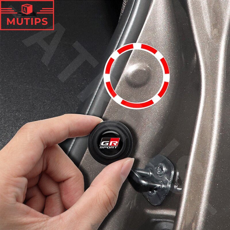Toyota Gr1 /4 /8 /12Pcs Bagasi Mobil Pintu Shock Absorber Peredam Suara Tabrakan Pads Silicone Stiker Untuk Kijiang Innova Yaris Corolla Agya Razie Syar'I Avanza Veloz Rush Cross bZ4X