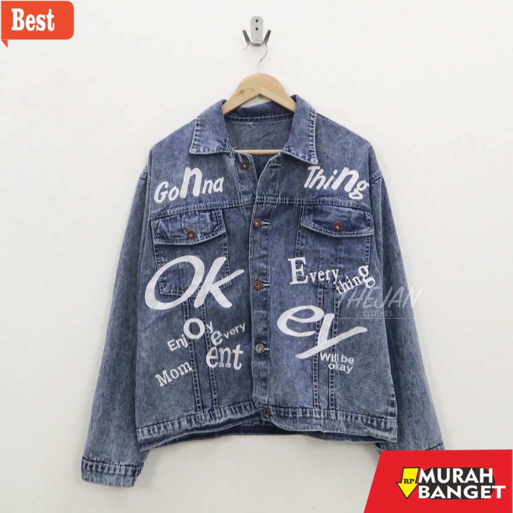 Jaket denim wanita terbaru- Oversize okey jacket jeans wanita by Genijeans