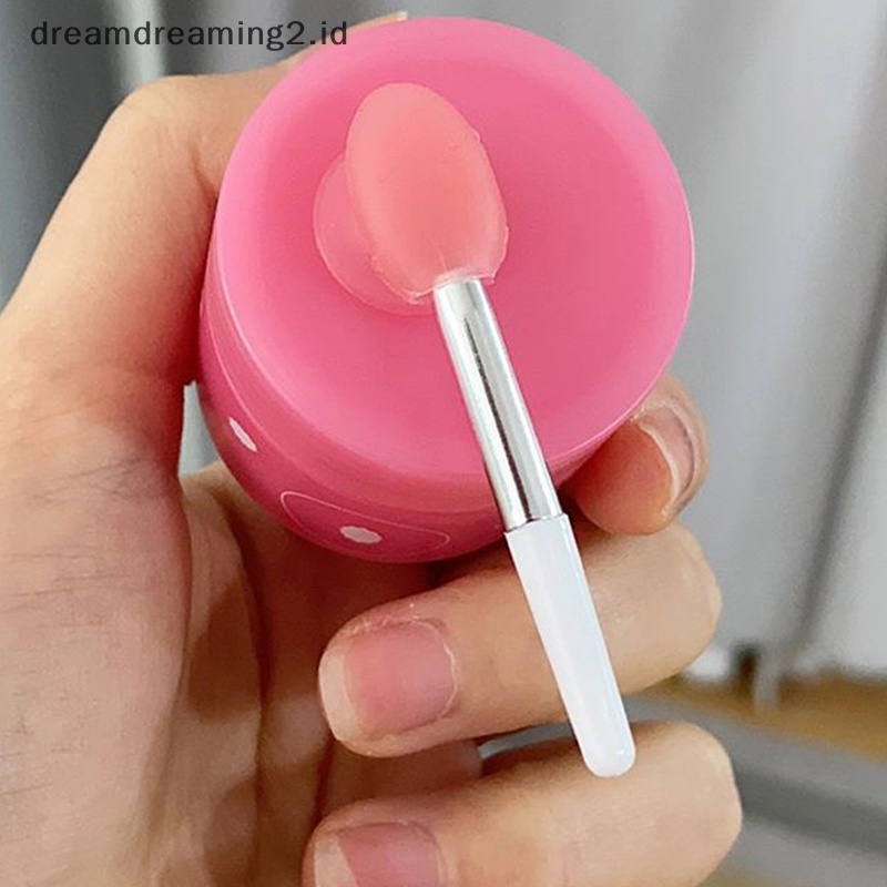 (drea) 1pc Silikon Lip Balms Lip Mask Brush Dengan Sucker Penutup Debu Kuas Makeup //