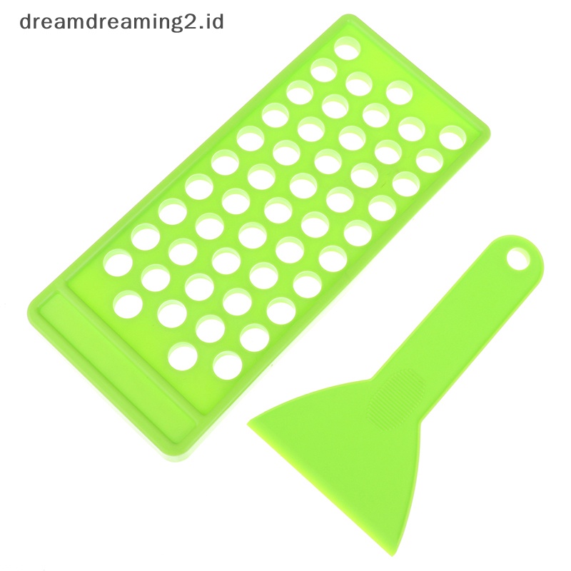 (drea) 2pc /Set Diy Lip Balm Lip Gloss Crafg Kit Wax Pouring Tray Spatula Scraper Set //