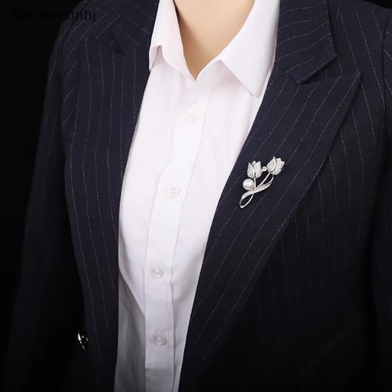 Mornin Mawar Shiny Bros Untuk Wanita Elegan Korsase Fashion Brooch Pin Dress Zirkon Ringan Perhiasan Aksesoris Hadiah Pesta id