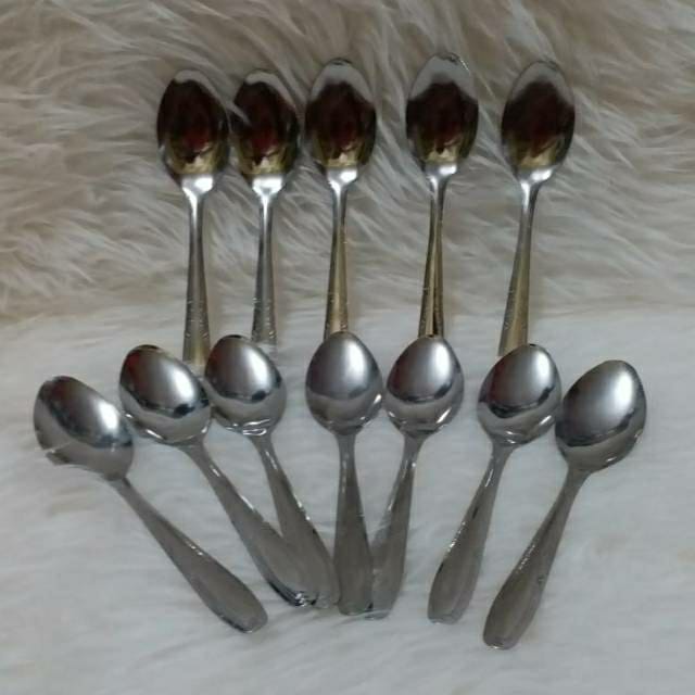 SENDOK STAINLESS TEBAL/ SENDOK MAKAN POLOS 1 LUSIN/ SET SENDOK ISI 12 PCS