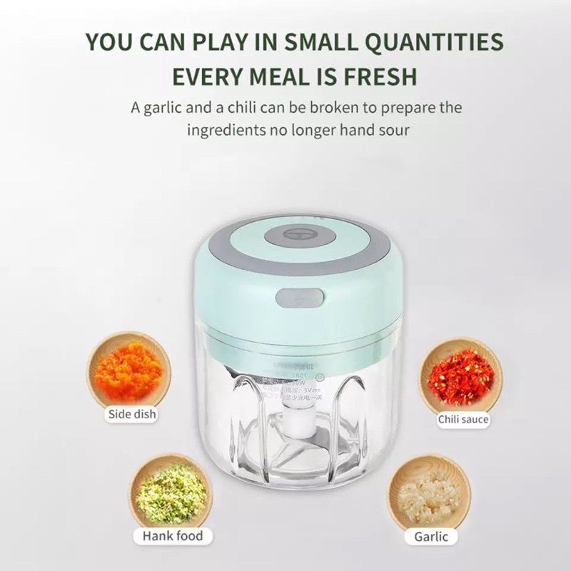 LUCKYHOUSE2 - USB MINI CHOPPER / PORTABLE BLENDER MINI PENGGILING BUMBU DAGING BAWANG