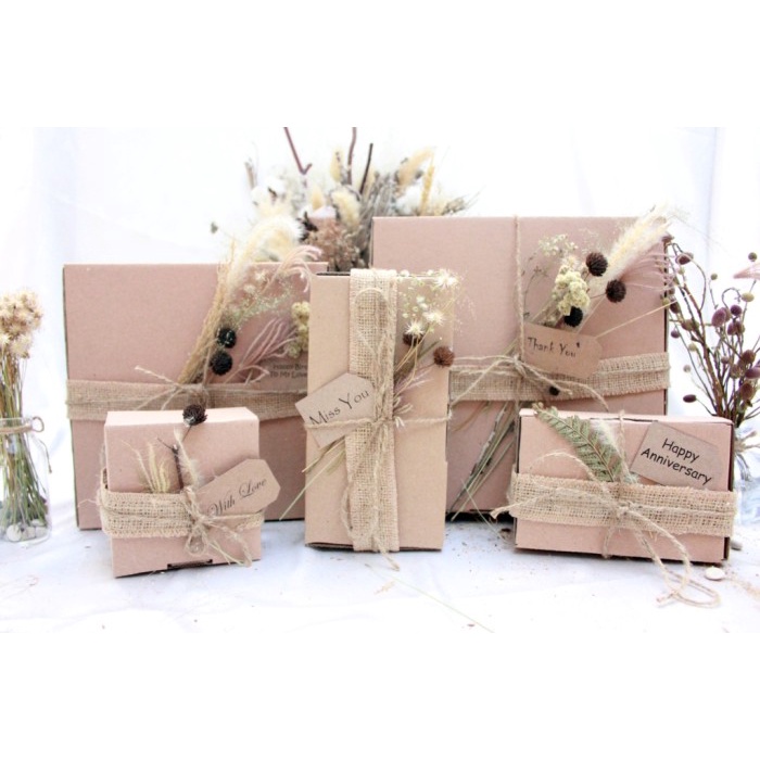 

PACKAGING AESTHETIC ESTETIK BOX KOTAK KADO RUSTIC KOTAK KADO ESTETIK - XL