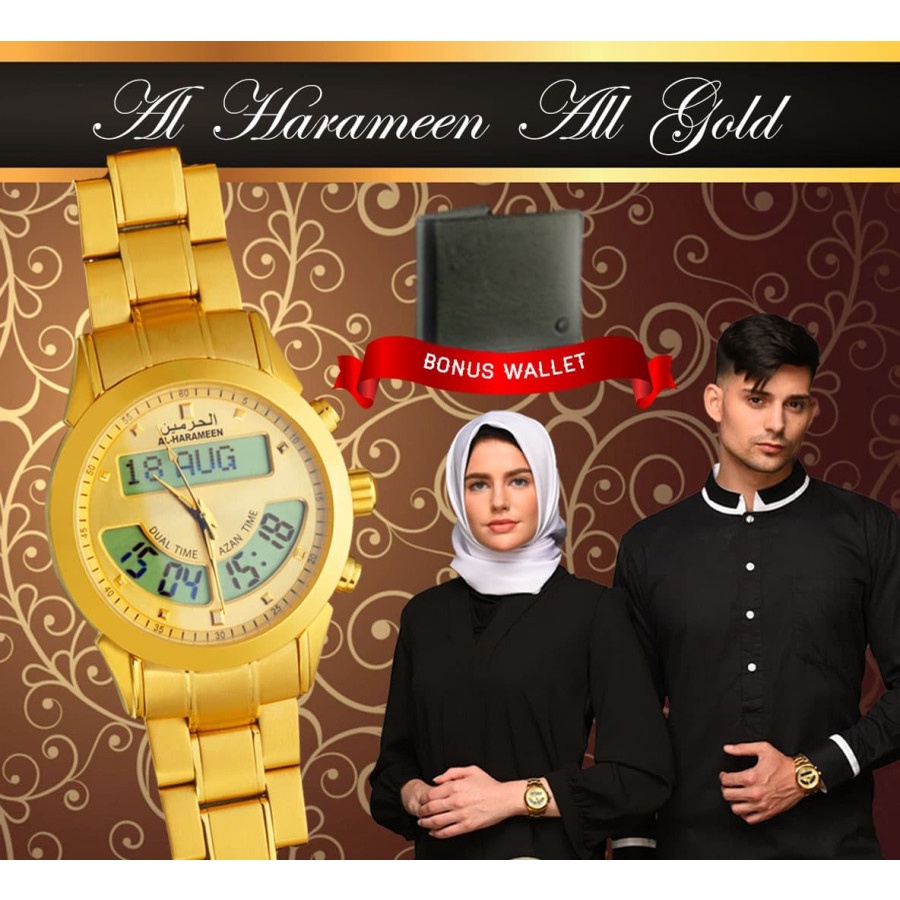 JAM TANGAN FORSTA AL HARAMEEN ALL GOLD JAM TANGAN PRIA