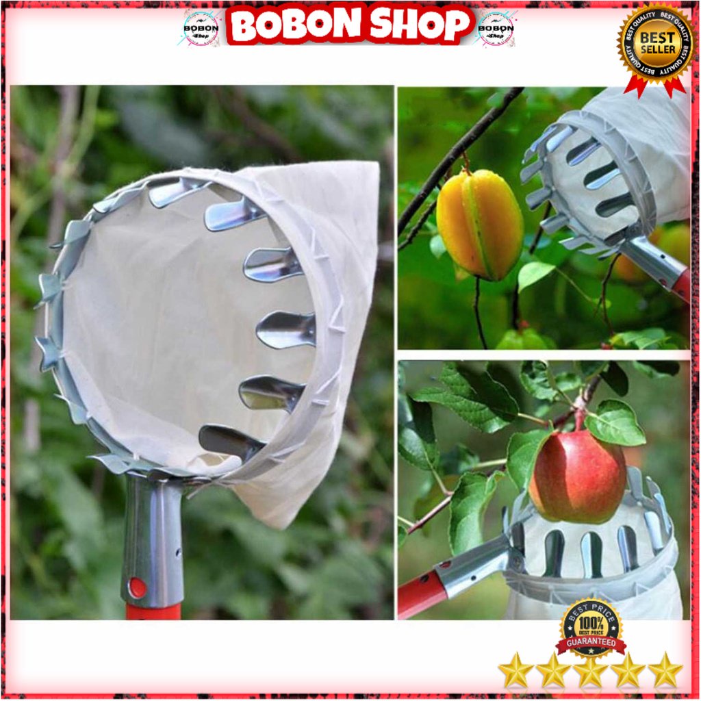 Fruit Picker Alat Petik Buah Pohon Tinggi Sekop Pemetik Buah Tongkat Rambutan Alat Panen Buah Mangga