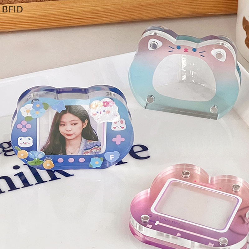 [BFID] Bingkai Magnet Akrilik Gradasi Transparan ID Collect Organizer Holder ID Card Aidou Photo Card Dekorasi Fashion Stand [ID]