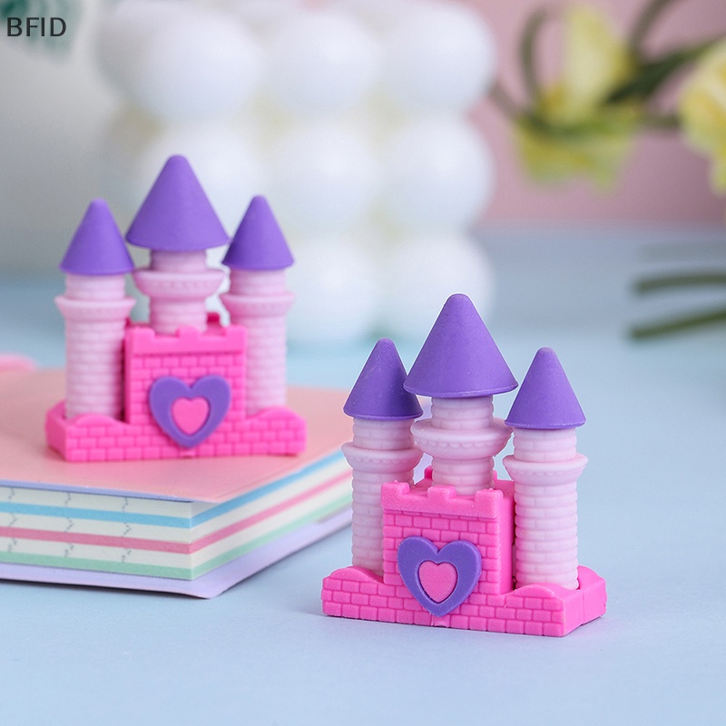 [BFID] 1pcs Creative Dream Castle Eraser Creative Student Wrig Drawing Rubber Pencil Eraser Lucu Perlengkapan Sekolah Alat Tulis Hadiah Anak [ID]