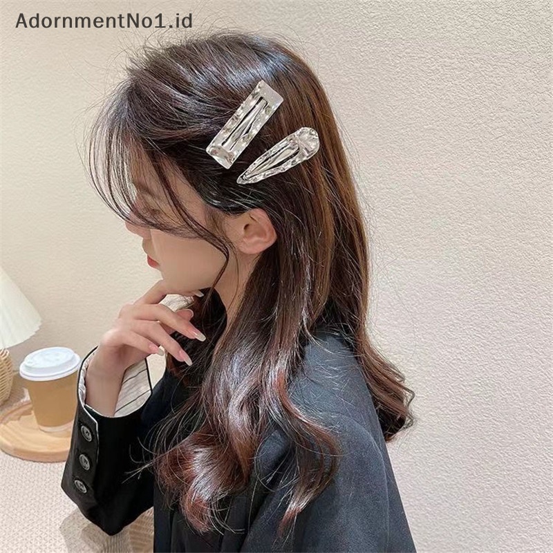 [AdornmentNo1] 1 pcs Fashion logam geometris rambut klip wanita jepit rambut hiasan kepala Chic jepit gadis aksesoris rambut hadiah