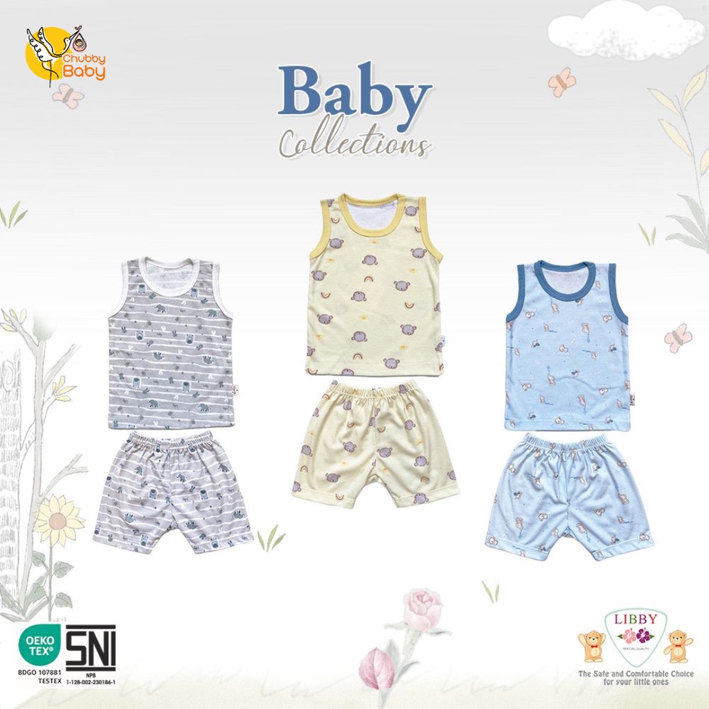 Libby - Baby Zoo | Setelan Oblong Singlet 3stel