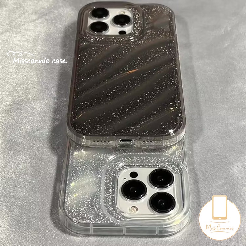 Casing Langit Berbintang Fantasi Kompatibel Untuk IPhone 7 8 6S 6 Plus 11 13 12 14 Pro MAX XR 7Plus X XS MAX SE 2020 Pola Korugasi Stereo Pola Gradien Mewah Warna Kartu Laser Penutup Lembut