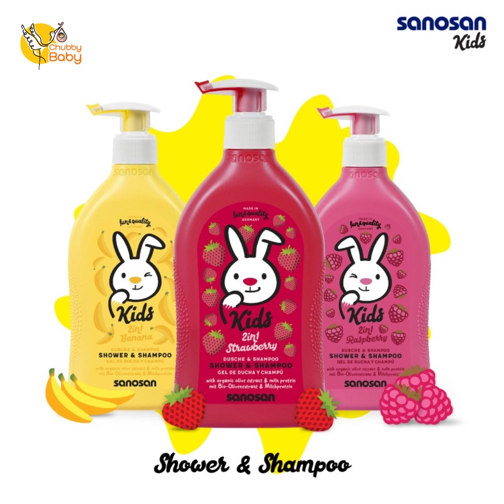 SANOSAN KIDS - Shower &amp; Shampoo 400ml | Sabun dan Shampo anak