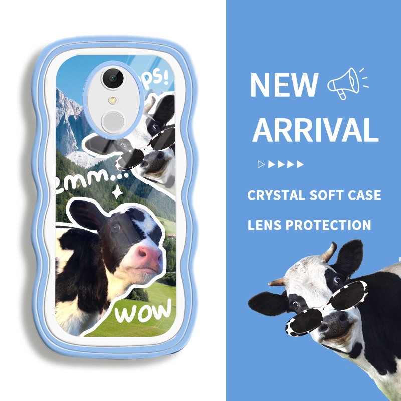 JBIMA Casing For Redmi 5 5 Plus 5A 4X 6 6A 7 Y3 SoftCase Hp Sapi Langit Biru Transparan Bingkai Berg