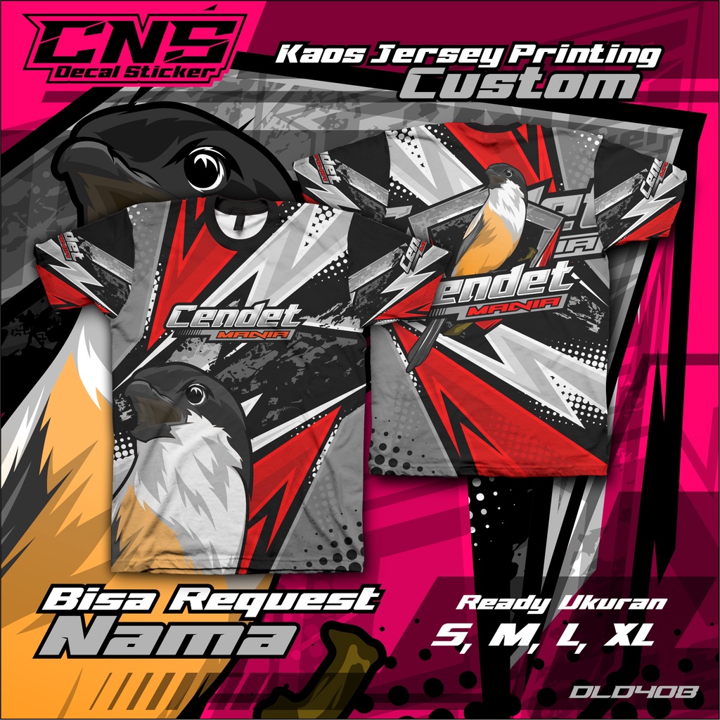 Kaos Jersey Burung CENDET / PENTET Bahan Dryfit High Quality - CNS STICKER